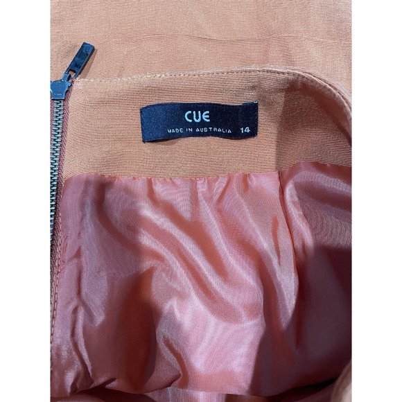 Cue Orange Mini Skirt Size 14 - Picture 5 of 6